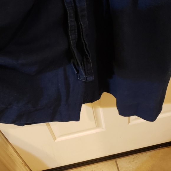 Banana Republic Denim Linen/Cotton BUTTON DOWN BERMUDA ROMPER -  size 18 - Picture 7 of 12